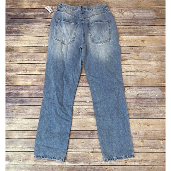 JUICY COUTURE High Rise Light-Wash Destroyed Relaxed Jeans Size 26 - Picture 5 of 9